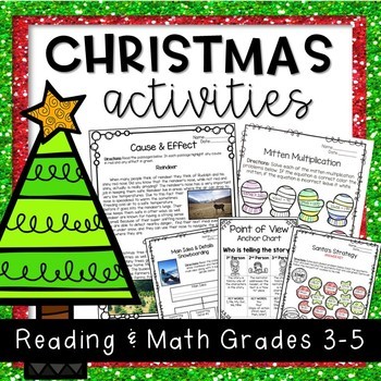 Preview of Christmas Activities: NO PREP Reading and Math