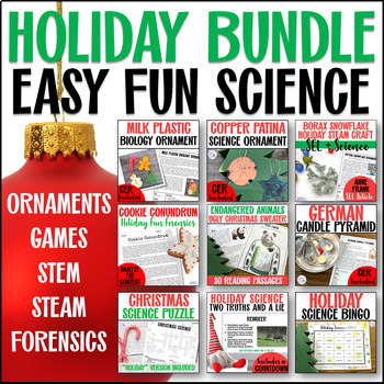 Preview of Christmas Activities for Science - Middle School LOW PREP & Last Minute