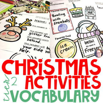 Preview of Christmas Activities Academic Vocabulary