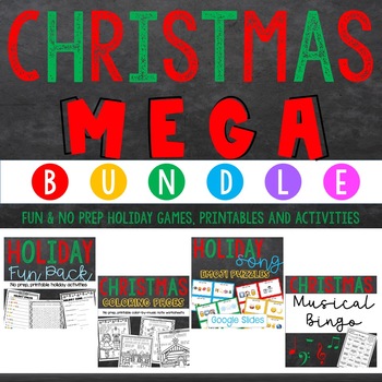 Preview of Christmas Activities for the Elementary Music Classroom MEGA BUNDLE