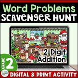 Christmas Activity 2 Digit Addition Word Problems Scavenge
