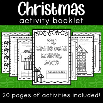 Christmas Activity Book - 20 activities included! by Tuition by Becky