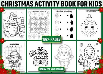 Preview of Christmas Activity Book for Kids