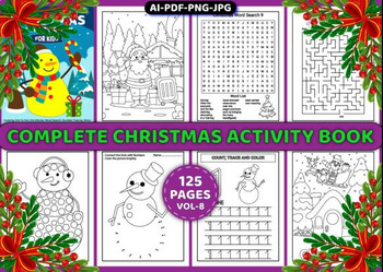 Preview of Christmas Activity Book with Cover Vol-8