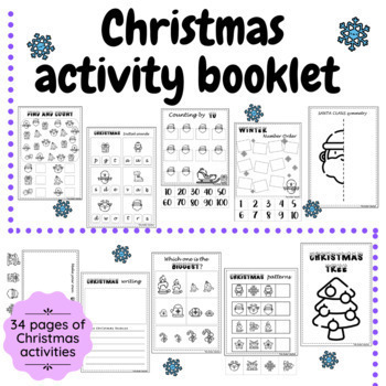 Christmas Activity Booklet by The kinder teacher | TpT