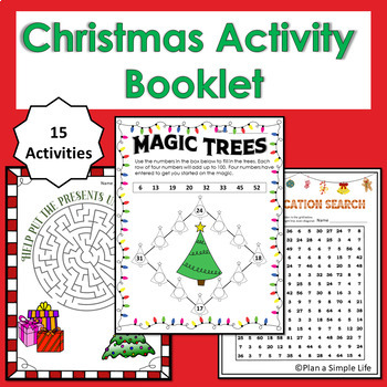 Preview of Christmas Activity Booklet No Prep Activities