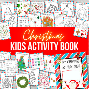 Christmas Activity Bundle for Kids, Busy Book Printable PDF, Pre-K ...