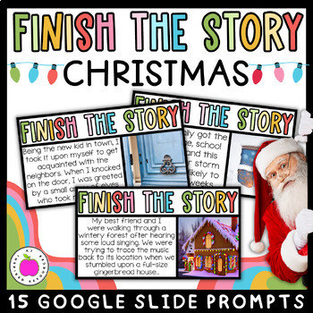 Preview of Christmas Activity - Finish the Story Narrative Writing Prompts