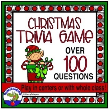 Holiday Trivia Game Christmas Trivia Game Christmas Games 