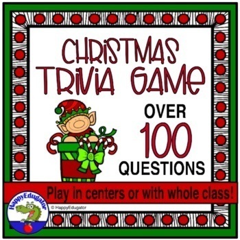 Preview of Christmas Activity Holiday Trivia Game