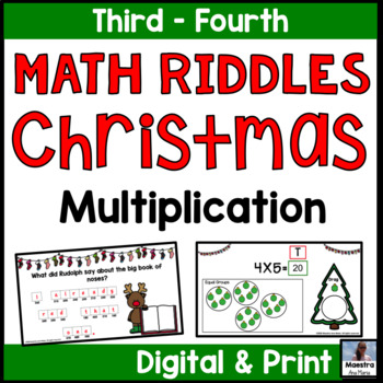Preview of Christmas Activity - Multiplication With Equal Groups and Arrays Christmas Math