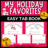 Christmas Activity - Holiday Writing Tab Book “My Favorite