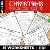 Printable Christmas Activity No Prep Worksheets - Engaging