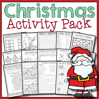 Christmas Activity Pack - Grades 5 - 6 by Aussie Star Resources | TPT