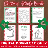 Christmas Activity Pack for Kids - 30+ Pages Digital Download