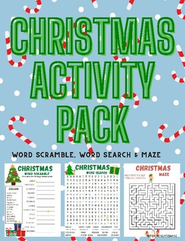 Christmas Activity Packet by TeachCreateShare | TPT