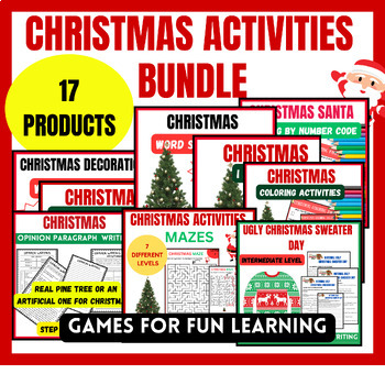 Preview of Christmas Activity Packet | Christmas Activity Booklet | No Prep | Sub Plans