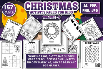 Preview of Christmas Activity Page for Kids Vol - 5