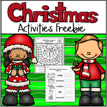Preview of Christmas Activities Freebie!