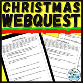 Christmas Activity WEBQUEST Middle and High School Sub Pla