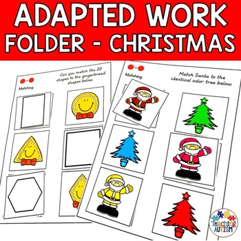 Preview of Christmas Adapted Binder | Activities for Special Education