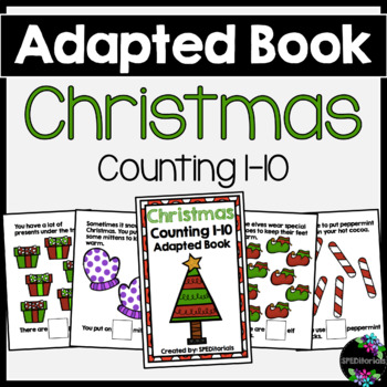 Preview of Christmas Adapted Book (Counting 1-10)