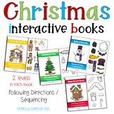 Christmas Adapted Books Following Directions + Sequencing 
