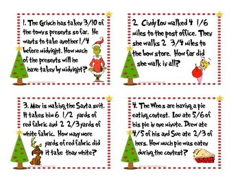 Christmas Add Sub Mixed Numbers by Emily Webster | TPT