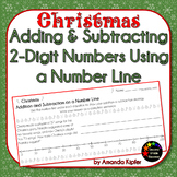 Christmas Adding and Subtracting 2-Digit Numbers on a Number Line