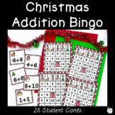 Christmas Addition Bingo ~ Sums to 20 ~ Class Party Game