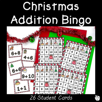 Preview of Christmas Addition Bingo - Math Bingo - Christmas Math Games & Activities