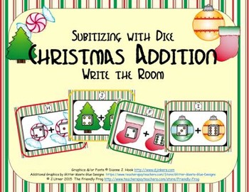 Preview of Christmas Addition {Subitizing with Dice}