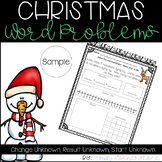 Christmas Addition & Subtraction Word Problems SAMPLE (Com