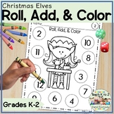 Roll and Color Christmas Math Fluency Worksheets Kindergar