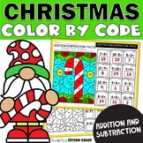 Christmas Addition and Subtraction Facts Color by Number W