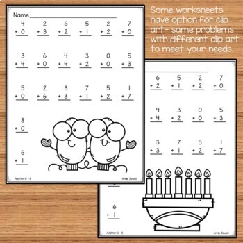 Christmas Addition and Subtraction Worksheets Numbers 1 - 10 by Annie ...