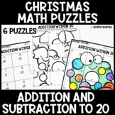 Christmas Addition and Subtraction to 20 Puzzles