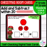 Christmas Addition and Subtraction within 20 BOOM™ Cards 2.OA.2