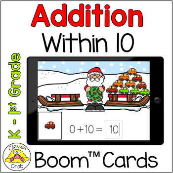 Preview of Christmas Math Addition within 10 Boom™ Cards