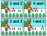 Christmas Addition to 5 Clip Cards (Reindeer Math Activities)