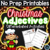 Christmas Adjectives | Adjectives Worksheets for Kindergarten and First Grade