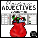 Christmas Adjectives Worksheet Parts of Speech Grammar