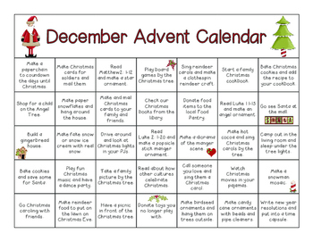 Christmas Advent Calendar by Sparks | Teachers Pay Teachers