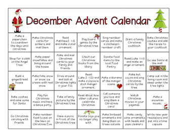 Preview of Christmas Advent Calendar