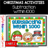 Subtraction within 1000 Christmas Powerpoint Game