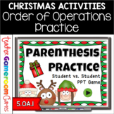 Parenthesis Practice Christmas Powerpoint Game