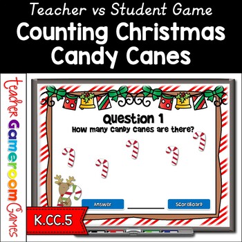 Preview of Counting Christmas Candy Canes Powerpoint Game