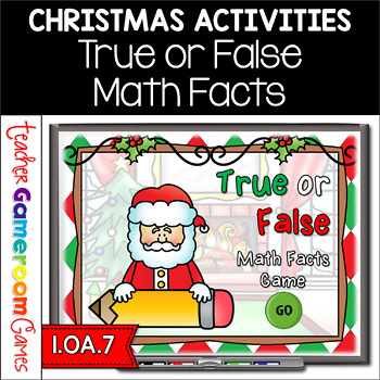 Preview of True or False Christmas Math Facts Powerpoint Game