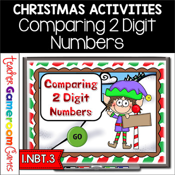 Preview of Comparing Numbers Elf Powerpoint Game