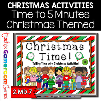 Preview of Telling Time with Christmas Activities Game